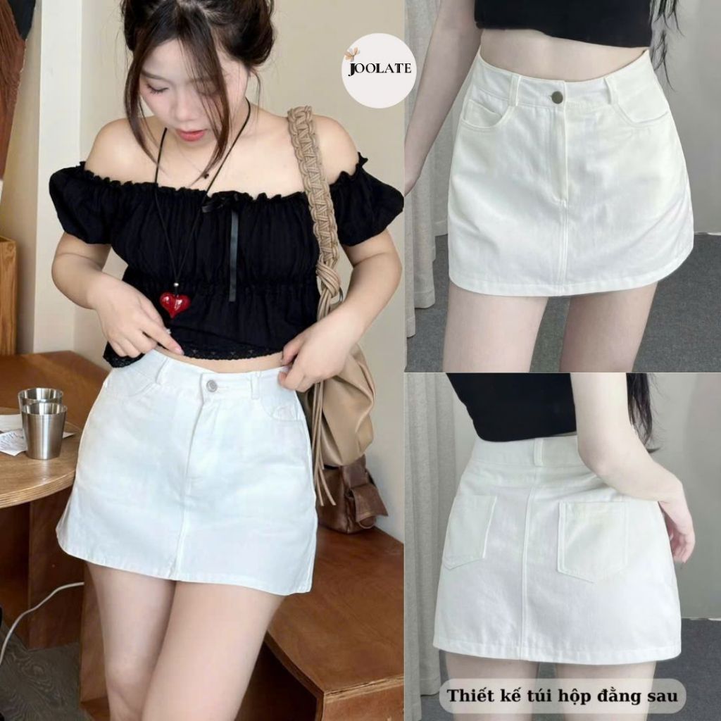 Chân Váy Kaki Dáng Ngắn Có Lót Trong Chân Váy KAKI From Chữ A Basic Cap Cao Tôn Dáng jOOLATE 6674__P0K24
