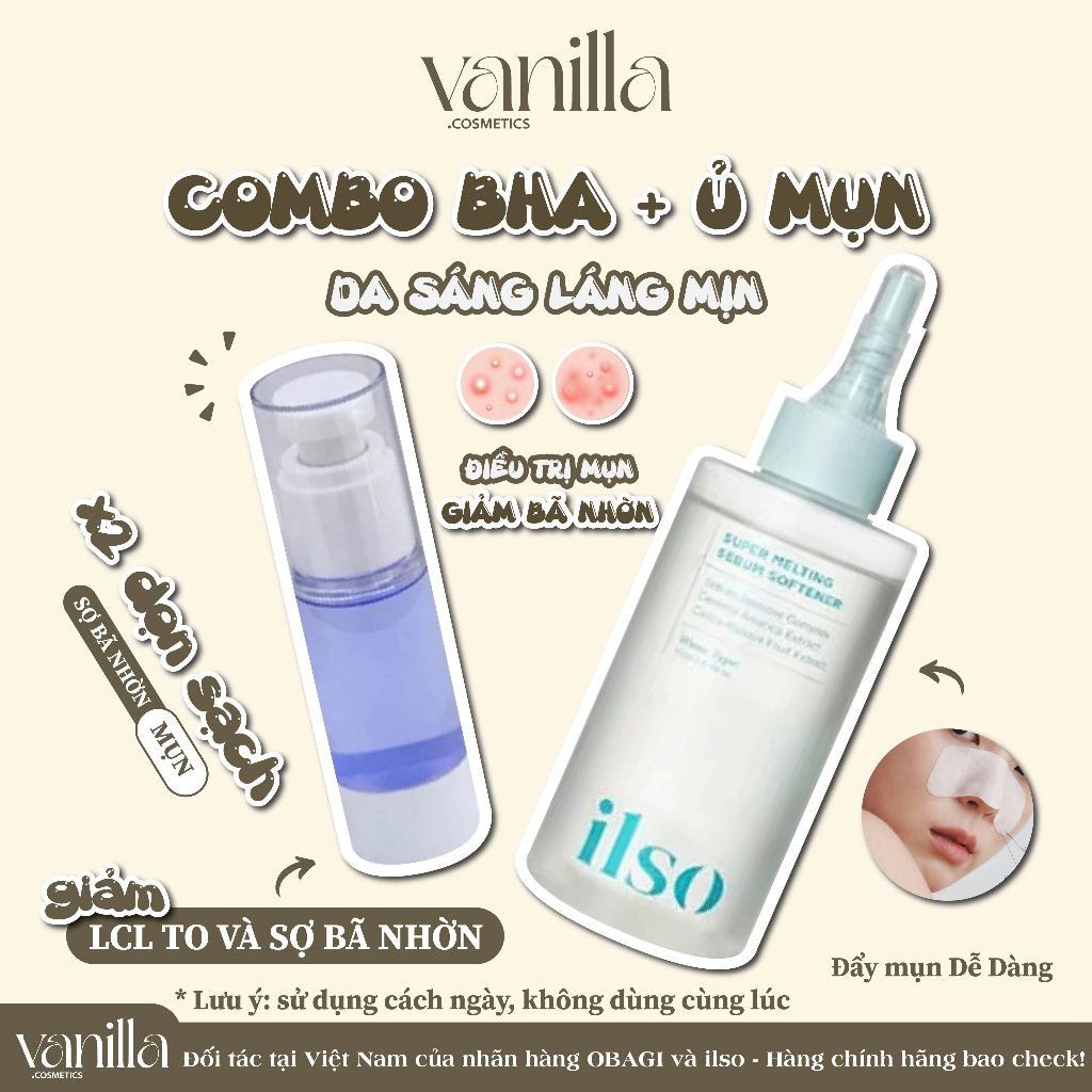 (Combo sạch mụn) Ủ mụn Ilso SIZE CHIẾT 10ML