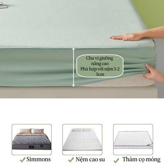 Chiếu điều hòa băng lạnh Bộ 3 món Mát Thoáng khí Thấm hút tốt Kháng khuẩn 1m6 1m8 Dùng được 4 mùa