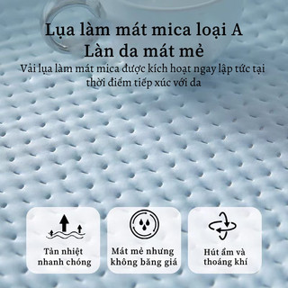 Chiếu điều hòa băng lạnh Bộ 3 món Mát Thoáng khí Thấm hút tốt Kháng khuẩn 1m6 1m8 Dùng được 4 mùa