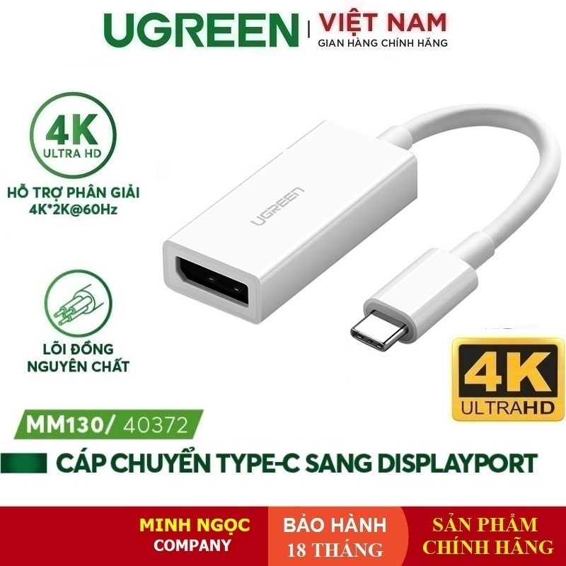 Dây cáp chuyển đổi USB Type C sang Displayport (Female) Ugreen 40372 ...