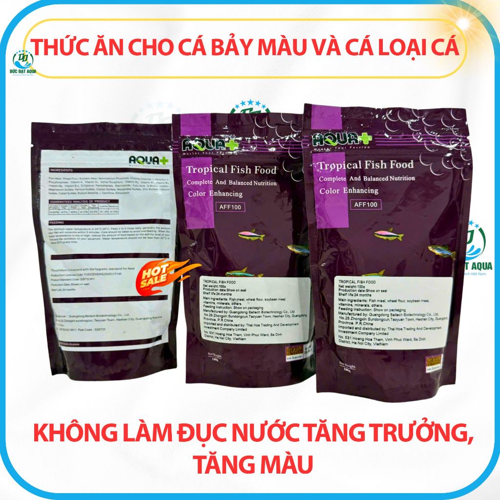 Thức ăn cho cá bảy màu, cá loại cá thuỷ sinh AF100 - 100g Dinh dưỡng đầy đủ, Tăng màu sắc 3