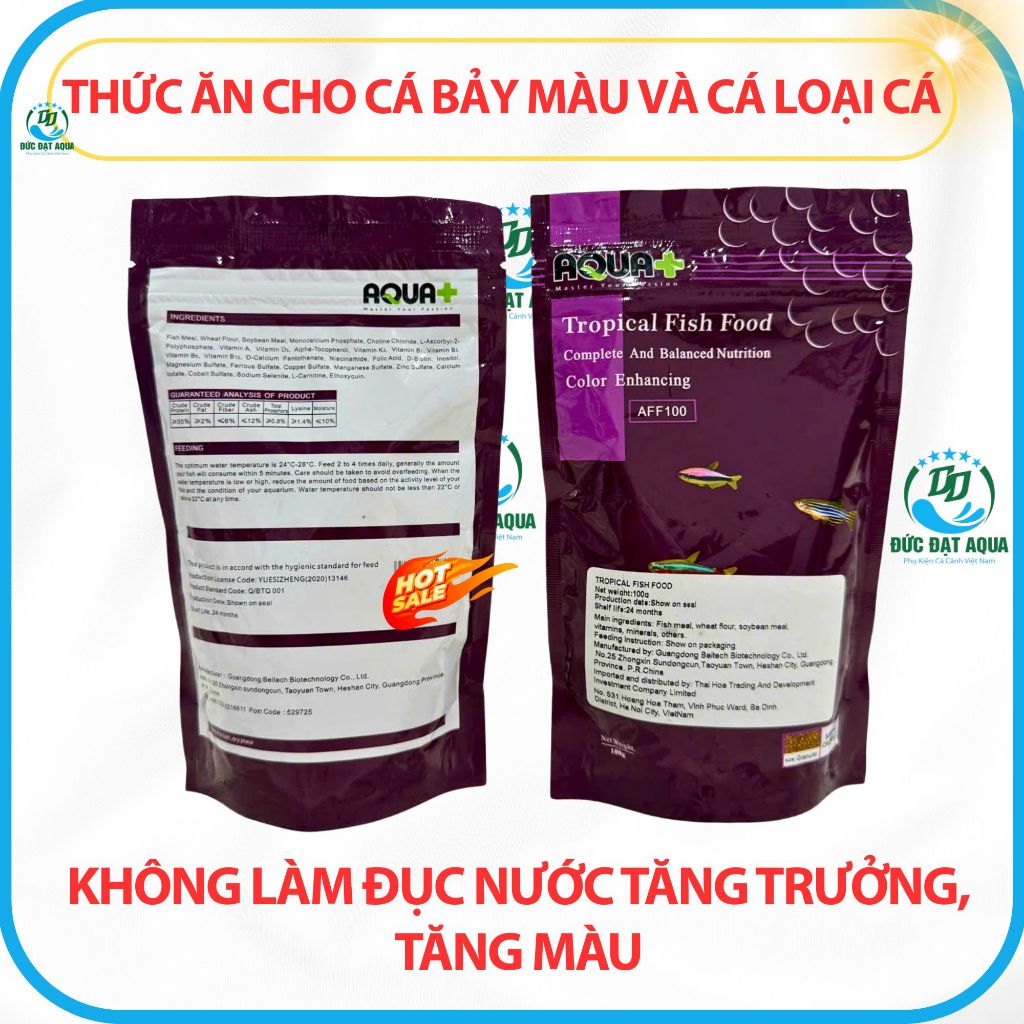 Thức ăn cho cá bảy màu, cá loại cá thuỷ sinh AF100 - 100g Dinh dưỡng đầy đủ, Tăng màu sắc 4