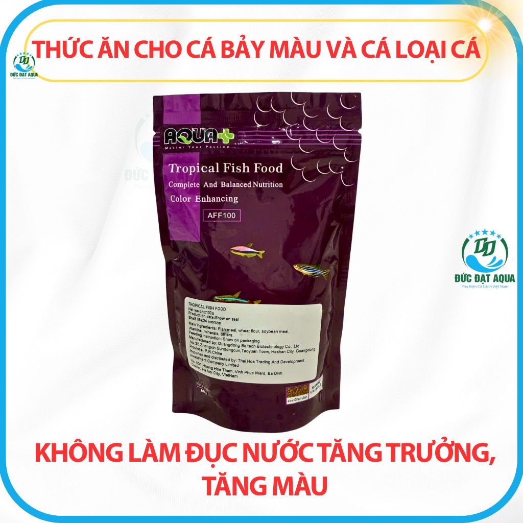 Thức ăn cho cá bảy màu, cá loại cá thuỷ sinh AF100 - 100g Dinh dưỡng đầy đủ, Tăng màu sắc 6