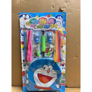 [Bóng hình Doreamon] Vỉ đồ chơi bong bóng kèm bơm hơi doremon, tổ chức sinh nhật