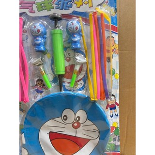 [Bóng hình Doreamon] Vỉ đồ chơi bong bóng kèm bơm hơi doremon, tổ chức sinh nhật