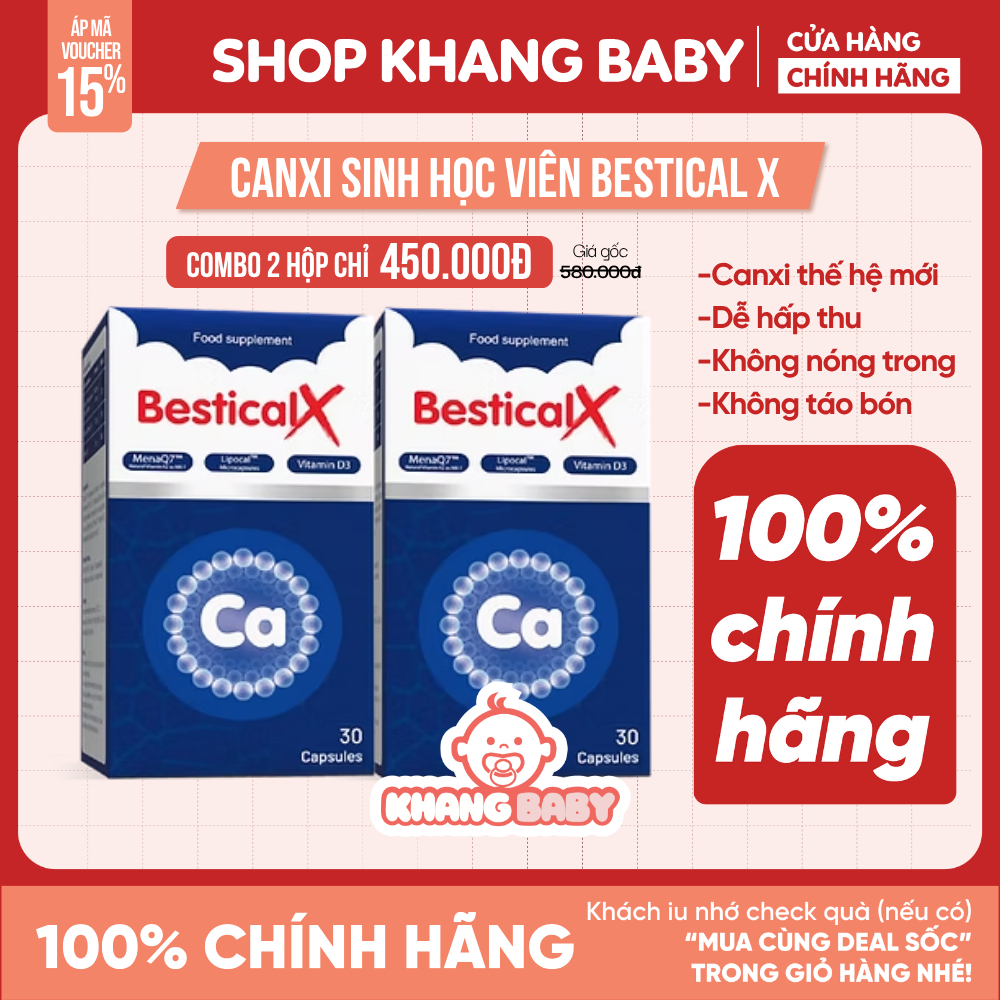 Canxi Bestical X - Canxi sinh học dạng viên cho bé | Shopee Việt Nam