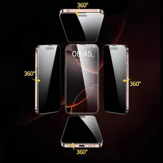 Kính cường lực iPhone 360° chống nhìn trộm tự dán không bụi không bọt khí 9H cho iPhone 11 12 13 14 15 16 17 Pro Max