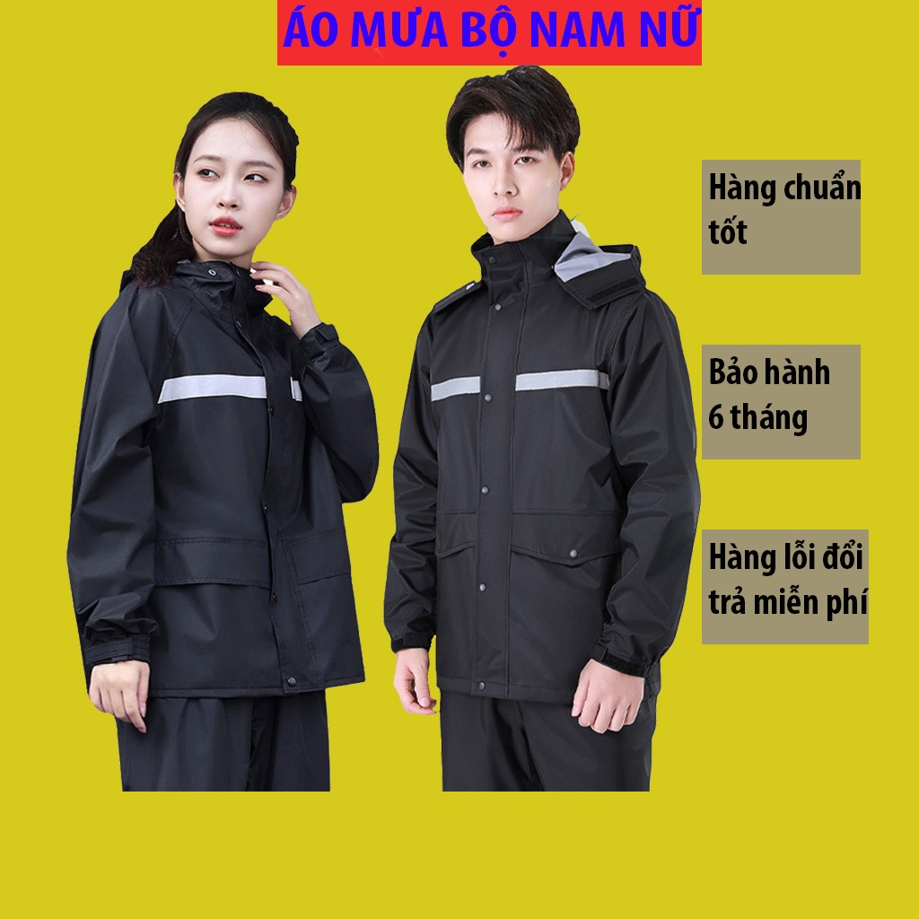 Bộ quần áo mưa đi mưa sợi Oxford chống thấm nước mưa chống gió phản ...