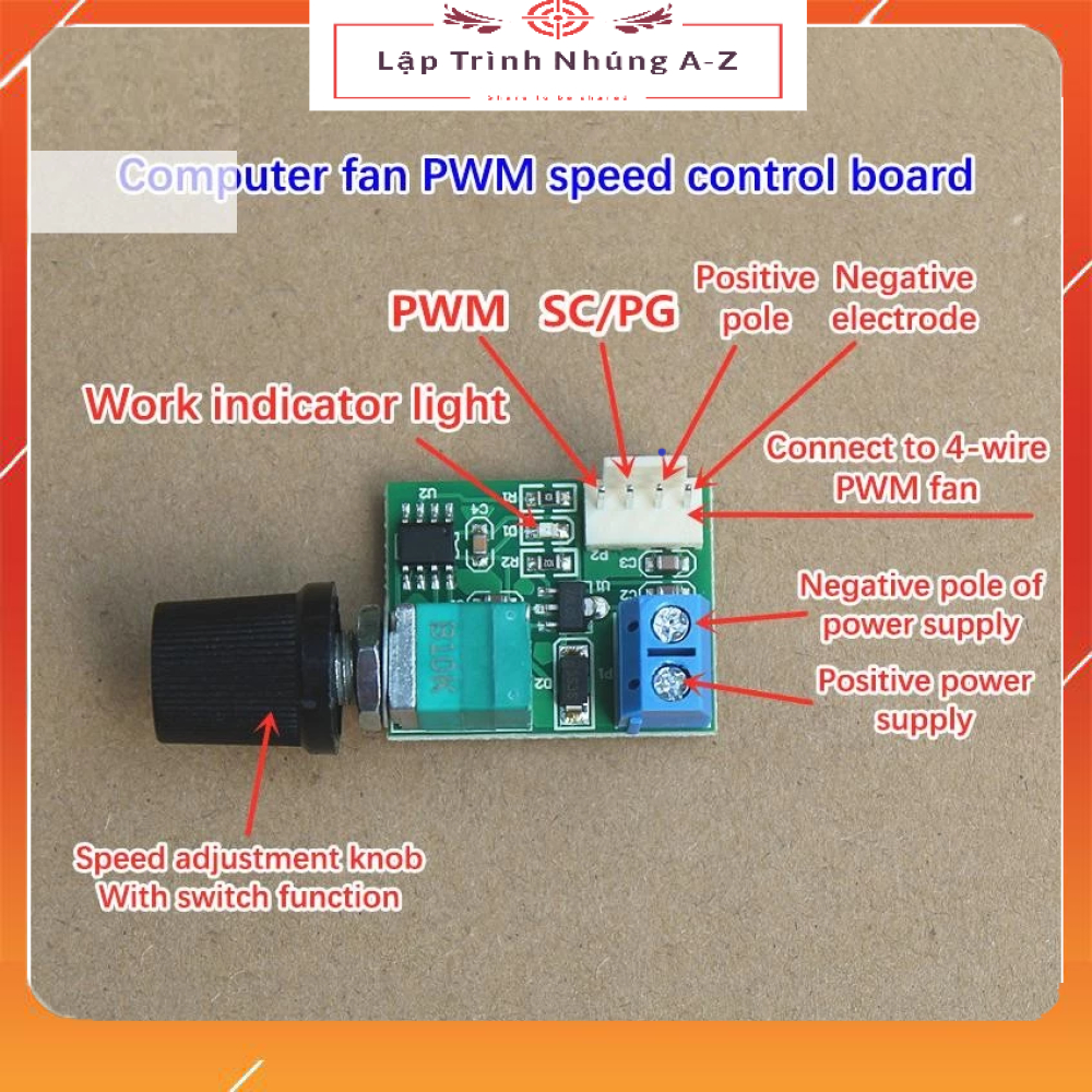 [Lập Trình Nhúng A-Z][G72] Module Điều Khiển PWM Tốc Độ Quạt 4 Dây DC ...