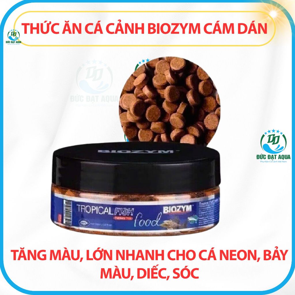 Cám dán cao cấp Biozym hộp 110g(khoảng 200 viên)- Viên Thức ăn dán bể chuyên dụng cho cá cảnh 4