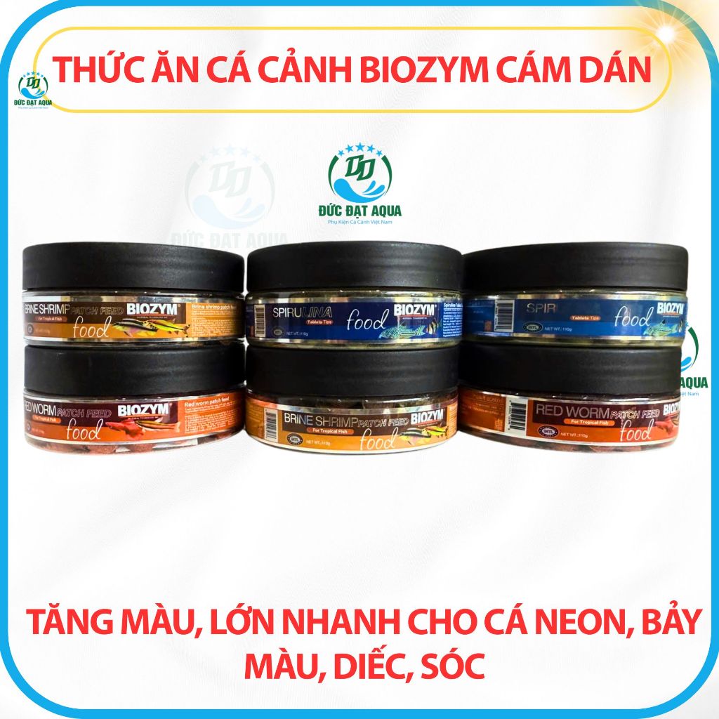 Cám dán cao cấp Biozym hộp 110g(khoảng 200 viên)- Viên Thức ăn dán bể chuyên dụng cho cá cảnh 2