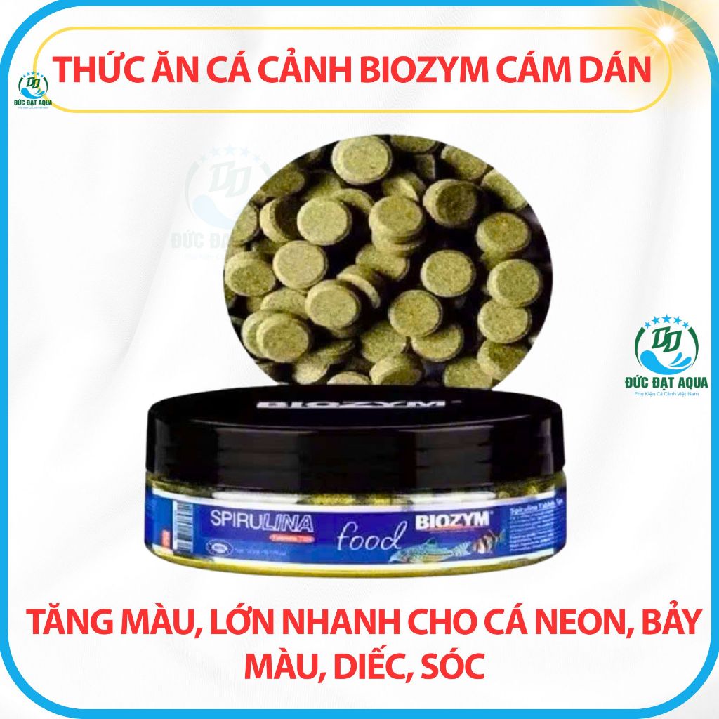 Cám dán cao cấp Biozym hộp 110g(khoảng 200 viên)- Viên Thức ăn dán bể chuyên dụng cho cá cảnh 6