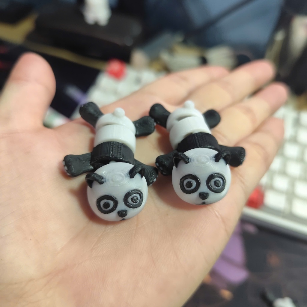 Đồ Chơi Móc Khóa in 3D - Gấu Trúc Mini Mập Mạp