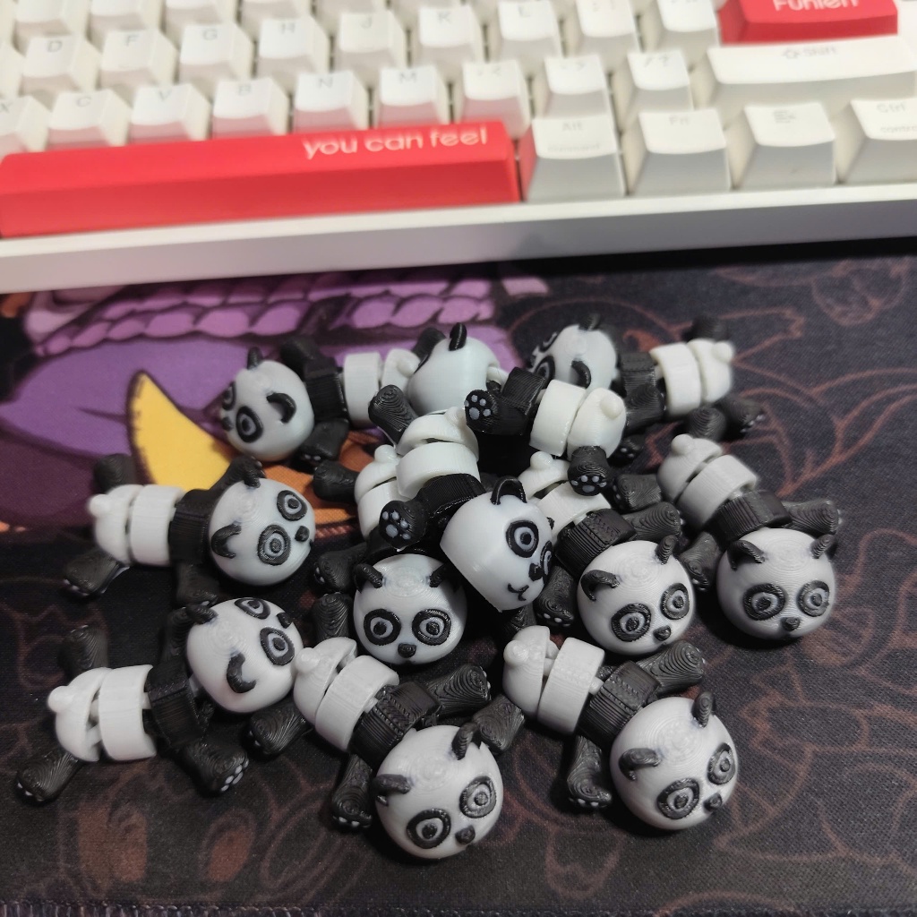 Đồ Chơi Móc Khóa in 3D - Gấu Trúc Mini Mập Mạp