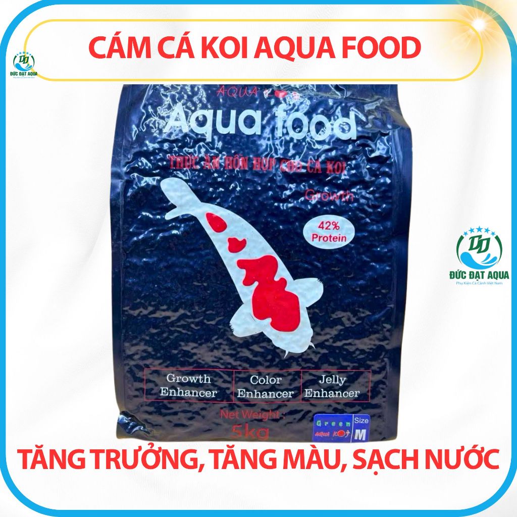 Cám cá Koi Aqua Food tăng trưởng, tăng màu, không làm đục nước 40% -42% đạm 1kg - 5 KG 4