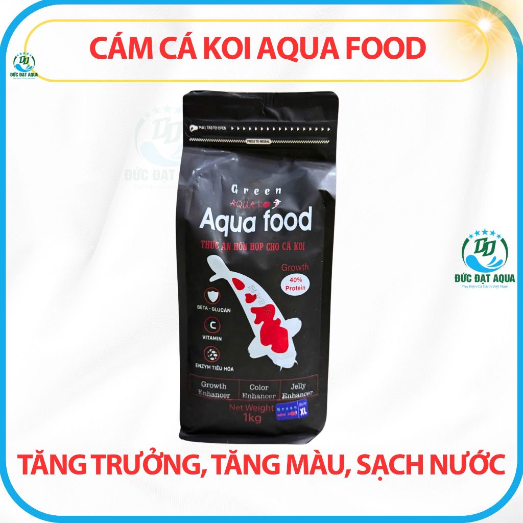 Cám cá Koi Aqua Food tăng trưởng, tăng màu, không làm đục nước 40% -42% đạm 1kg - 5 KG 9