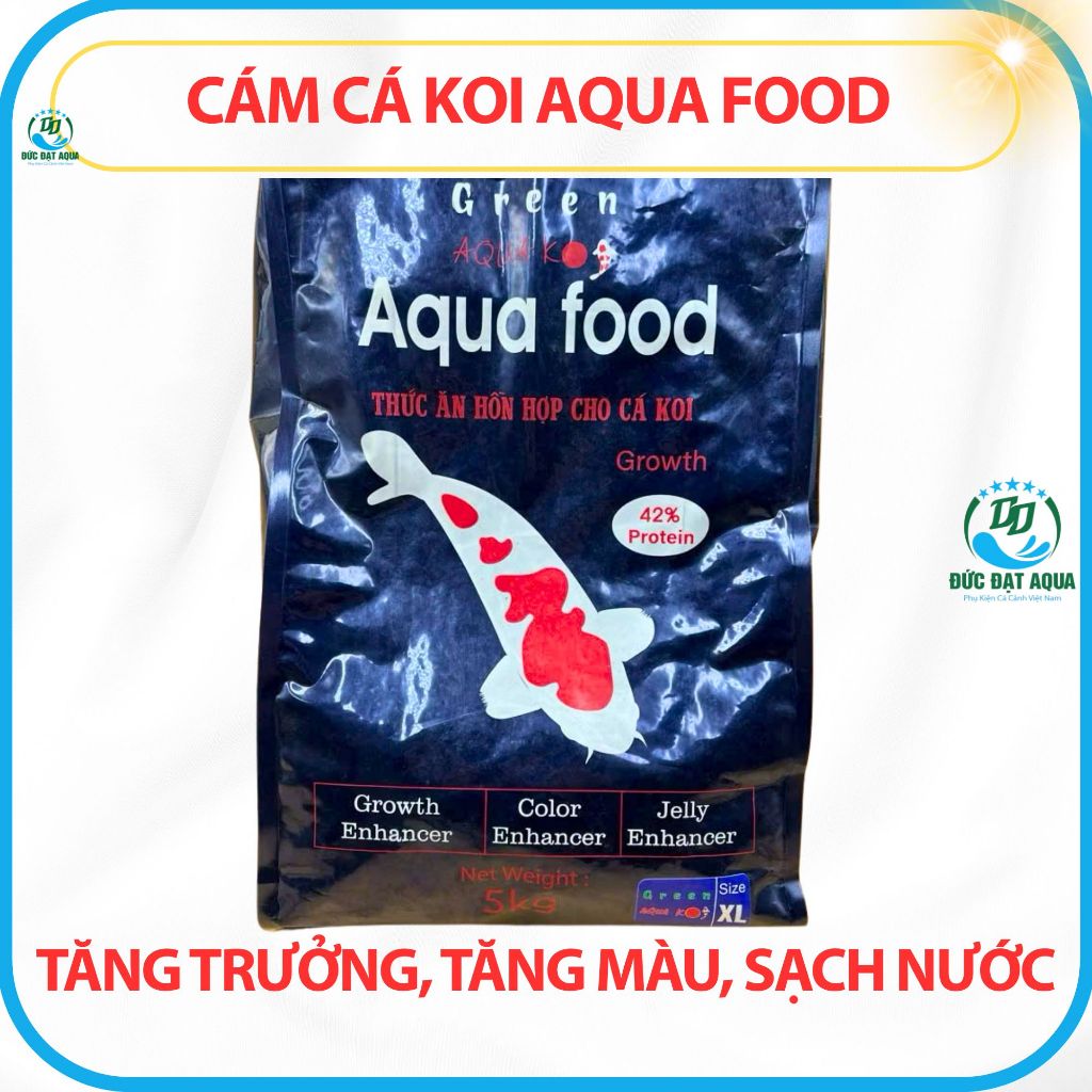 Cám cá Koi Aqua Food tăng trưởng, tăng màu, không làm đục nước 40% -42% đạm 1kg - 5 KG 5
