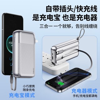 [Có 3C] Cục tích điện REMAX CP-15 20000mAh TypeC PD 22.5W, Kèm 2 cáp sạc, Chân cắm 220V US