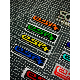 Tem Sticker Nhựa Nổi Phản Quang V2, Dán Pô E, Lọc Gió Xe Tay Ga ESP + 9 Màu Sắc |SGDC - 1 Cái|