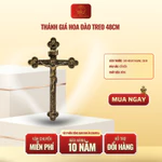 Thánh Giá Treo Hoa Đào Cao 48Cm - Chất Liệu Đồng Thau - Bảo Hành 10 Năm - Vật Phẩm Công Giáo Kim Ân — ảnh 1