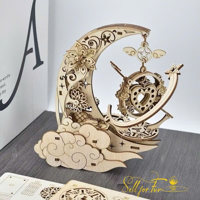 Đồ Chơi Lắp Ráp Mô Hình Gỗ 3D STEAM Hộp Nhạc Bằng Gỗ Ngôi Sao Đêm Hè