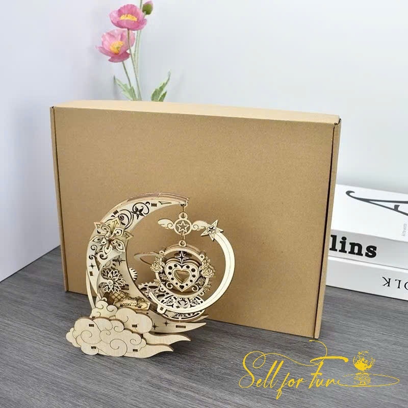 Đồ Chơi Lắp Ráp Mô Hình Gỗ 3D STEAM Hộp Nhạc Bằng Gỗ Ngôi Sao Đêm Hè