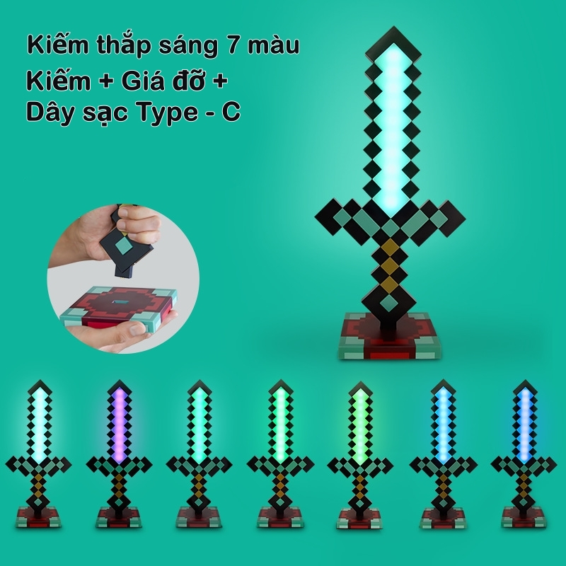 Minecraft Kiếm Minecraft Biến Hình Diamond Sword Âm Thanh Và Ánh Sáng ...