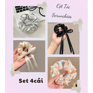 Dây Cột Tóc Scrunchies Nhiều Mẫu Xinh Xắn Phong Cách Hàn Quốc