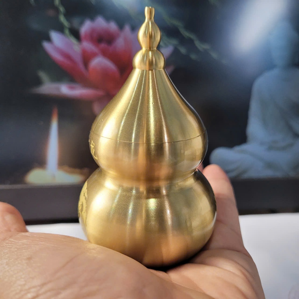 Bầu Hồ Lô Đồng Cao 11cm – Thiết Kế Nhỏ Gọn, Tinh Tế Đến Từng Chi Tiết