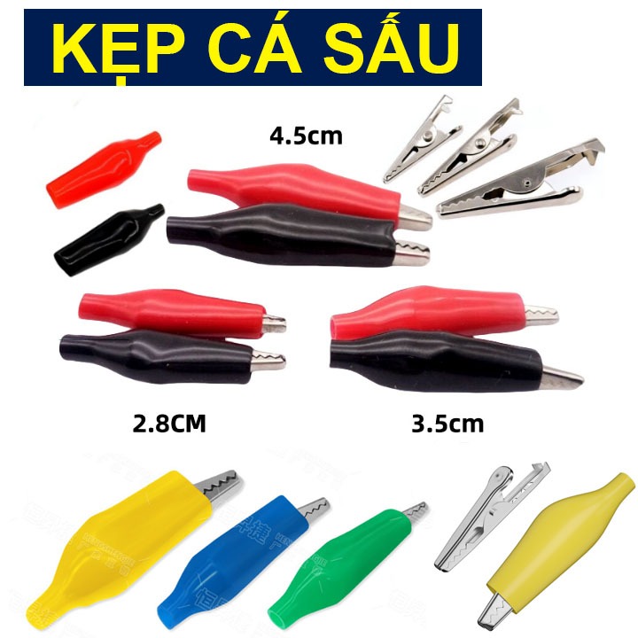Đầu Kẹp Cá Sấu Nhiều Kích Thước 2.6cm/3.5cm/4.5cm