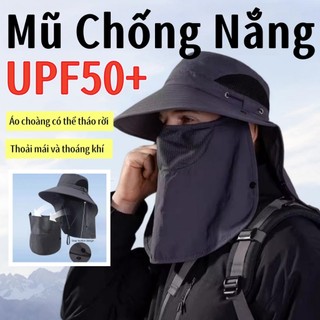 Full Face Cover Mũ Chống Nắng Mũ chống nắng mùa hè Chống tia cực tím Mũ câu cá ngoài trời dành cho nam nữ Chống