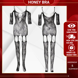 Đồ Ngủ Nữ Quyến Rũ Bodystocking Ren Lưới Xuyên Thấu JS22 – Gợi Cảm Từng Đường Nét, Tự Tin Thoả Sức Thể Hiện