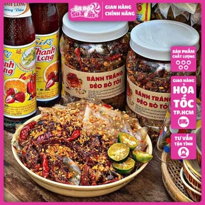 Bánh Tráng Dẻo Bò Tỏi Cay - Hũ 500gr - Ăn vặt Su Xoắn