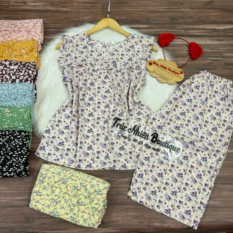 Bộ đồ mango lửng mặc nhà có túi phom 45-73kg - M88