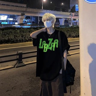 LOCAL BRAND Áo thun Wash LADZZA Phong Cách Unisex Form Rộng / Áo thun LADZZA Phông Màu Phong Cách Âu Mỹ