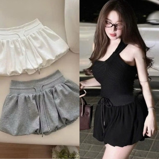 Chân váy bí ngô phồng cạp cao năng động ba màu đen trắng xám tro baby xinh VANISA CV066