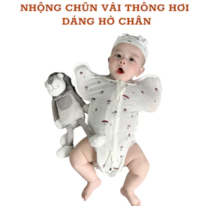 Nhộng Chũn Hở Chân Cho Bé Unbee Vải Tơ Tằm Mềm Mát Từ 3-9KG