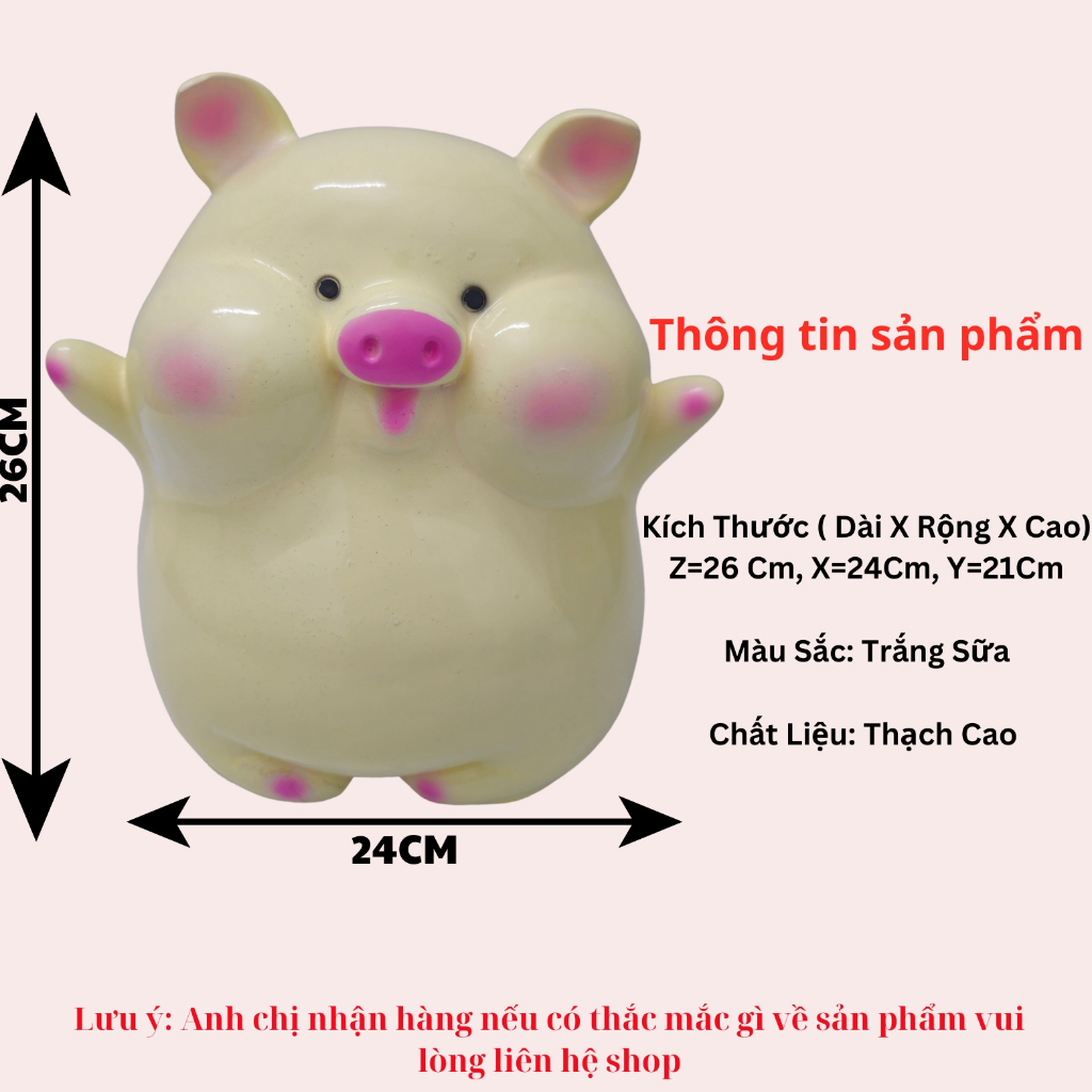 Heo Đất Lợn Đất Heo Má Bánh Bao SIZE TO đáng yêu Ống heo tiết kiệm tiền,trang trí,quà tặng CHANILINE