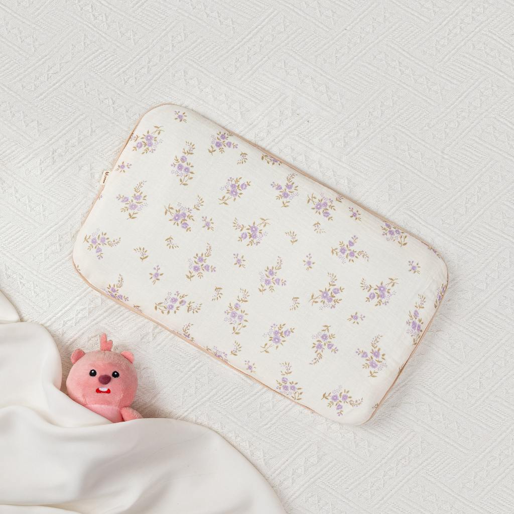 Gối Bằng Sơ Sinh Unbee Vải Xô Muslin Cao Cấp Cho Bé Kích Thước 25 x 38cm Mềm Mịn Thoáng Khí Thấm Hút Mồ Hôi