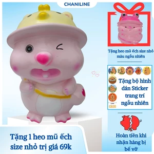 Heo Đất Lợn Đất Heo Loopy đội mũ SIZE TO đáng yêu Ống heo tiết kiệm tiền,trang trí,quà tặng CHANILINE