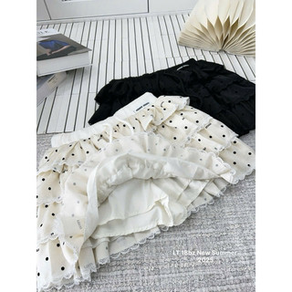 QCL1 Chân váy tầng M i n phối ren cạp chun siêu hot, xinh xỉu