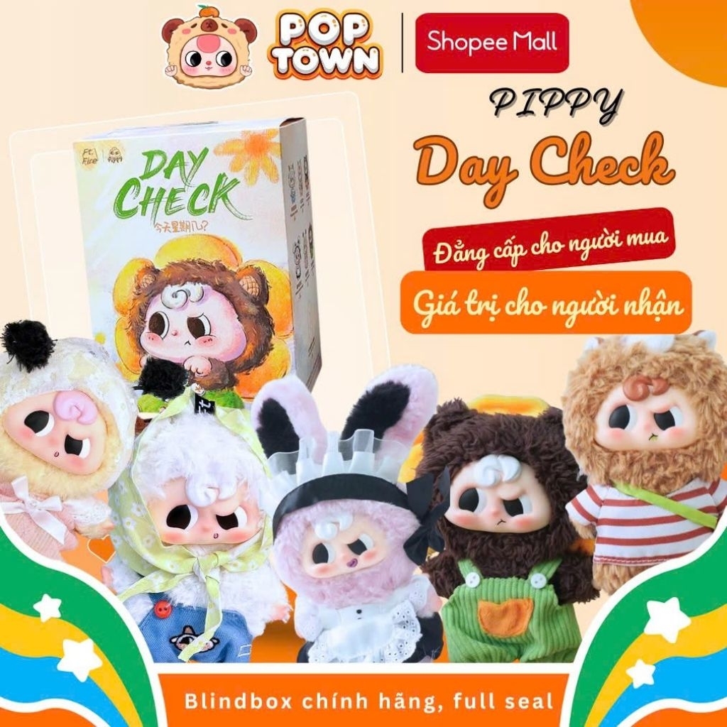 [HỎA TỐC] PIPPY DAY CHECK SERIES - Blindbox, quà tặng, figure, gấu bông ...