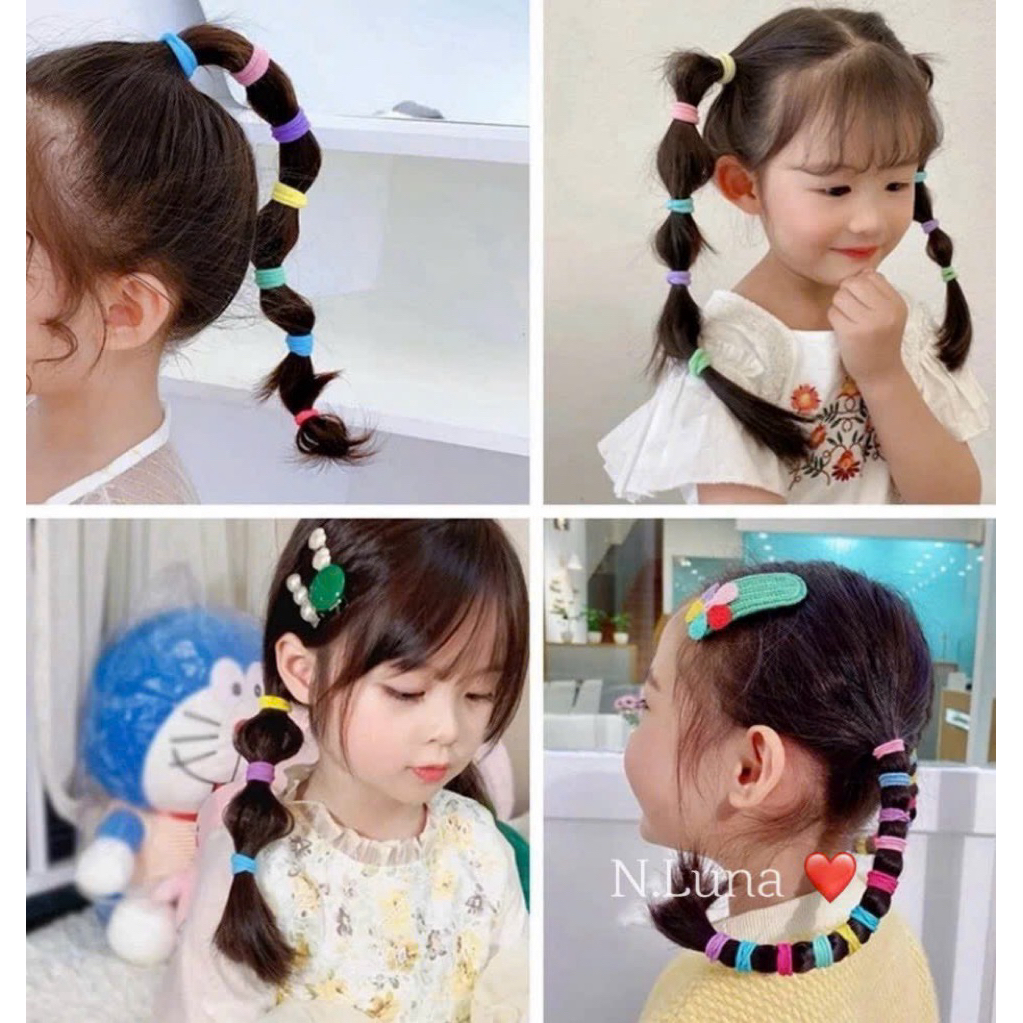 Set 500 chun buộc tóc cho bé