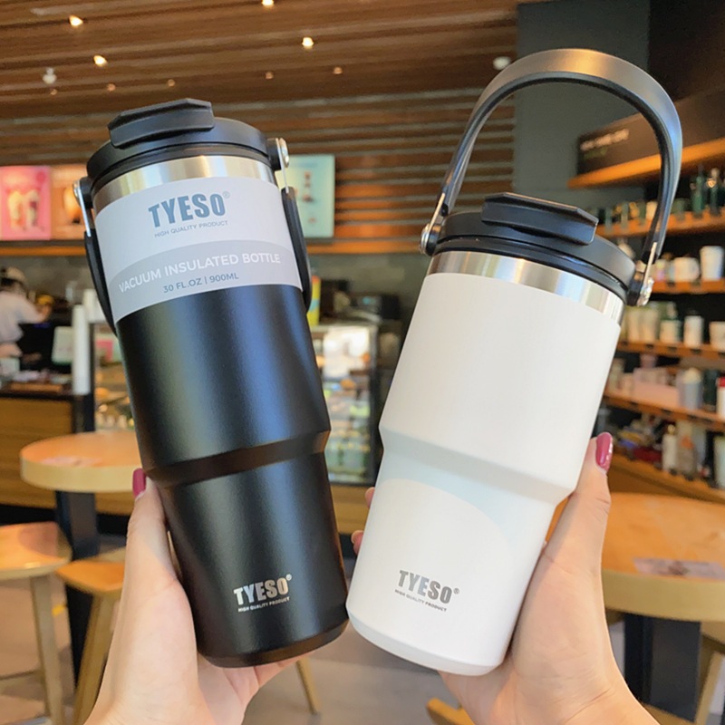 Ly giữ nhiệt khắc tên TYESO ROAM 600ml, bằng thép không gỉ, kèm ống hút và quai xách | TS-8826