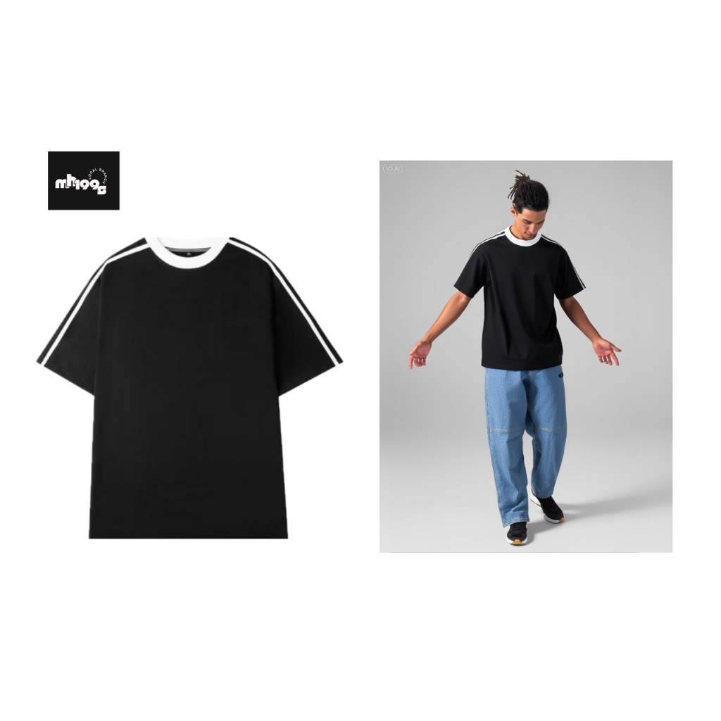 Áo Thun Nam Nữ Form Rộng Unisex sọc vai Cotton 100%  thể thao, năng động Local Brand Capycherry