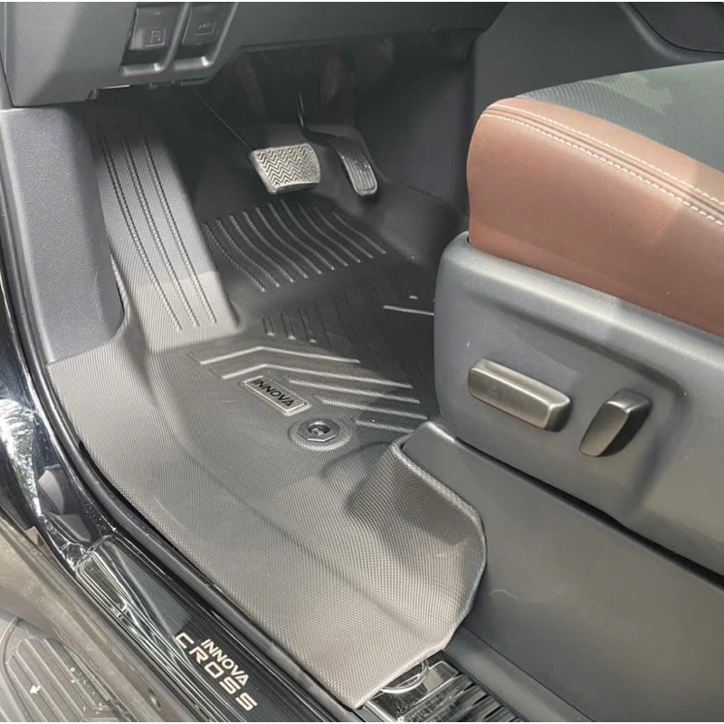 Thảm lót sàn nhựa TPE 5D tràn viền bậc xe Toyota innova cross 2024-2025 hàng cao cấp