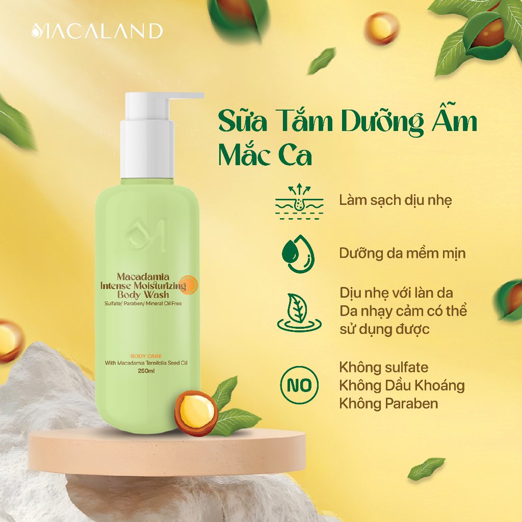 Sử dụng Chai Sữa Tắm Dưỡng Ẩmacaland trong đời sống