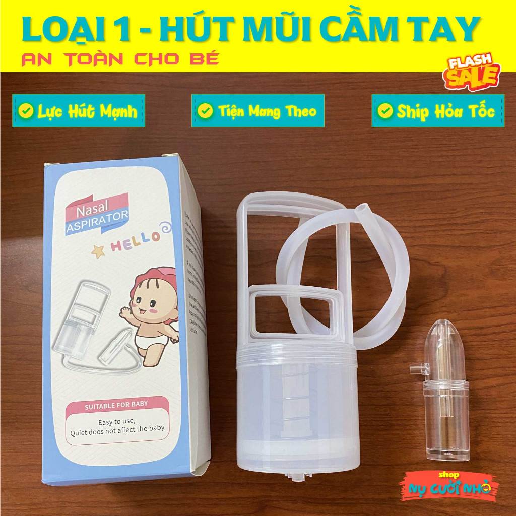 [Loại 1]Dụng cụ hút mũi kéo tay thế hệ mới, chất liệu nhựa nguyên sinh, lực hút mạnh, an toàn cho bé