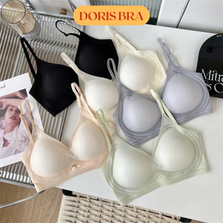 Áo lót nữ DORIS AL489, bra su hở lưng siêu nhẹ đệm 3cm mỏng mịn tàng hình không gọng không lộ viền